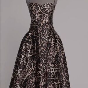 Express Strapless Animal Print Dress